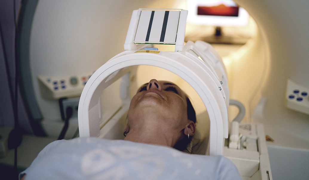 Woman-receiving-an-MRI-scan